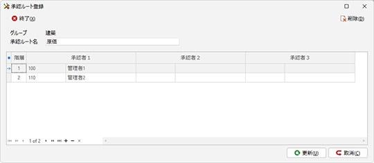 承認ルート登録