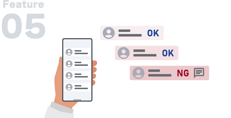 リアルタイム応答確認