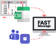 シフト表CSVをFASTMessageに取り込みます。Teamsシフト機能と自動連携を行うことも可能です。