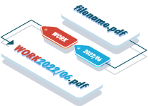 タグでファイル名を統一可能